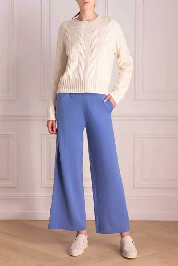 P.A.R.O.S.H. woman blue trousers for women купить с ценами и фото 174583 - photo 2