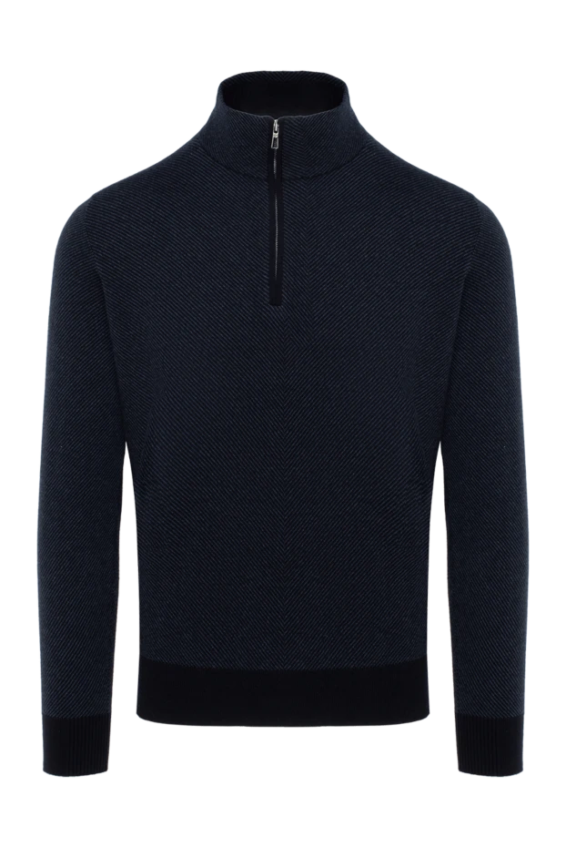 Loro Piana man  men's cashmere troyer blue купить с ценами и фото 174610 - photo 1