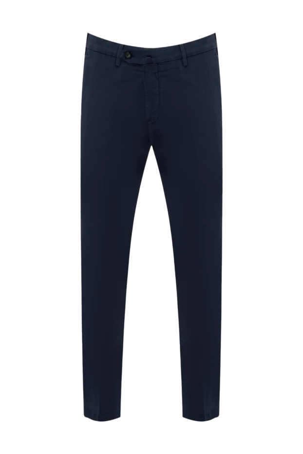 Loro Piana man men's blue cotton and elastane trousers купить с ценами и фото 174620 - photo 1