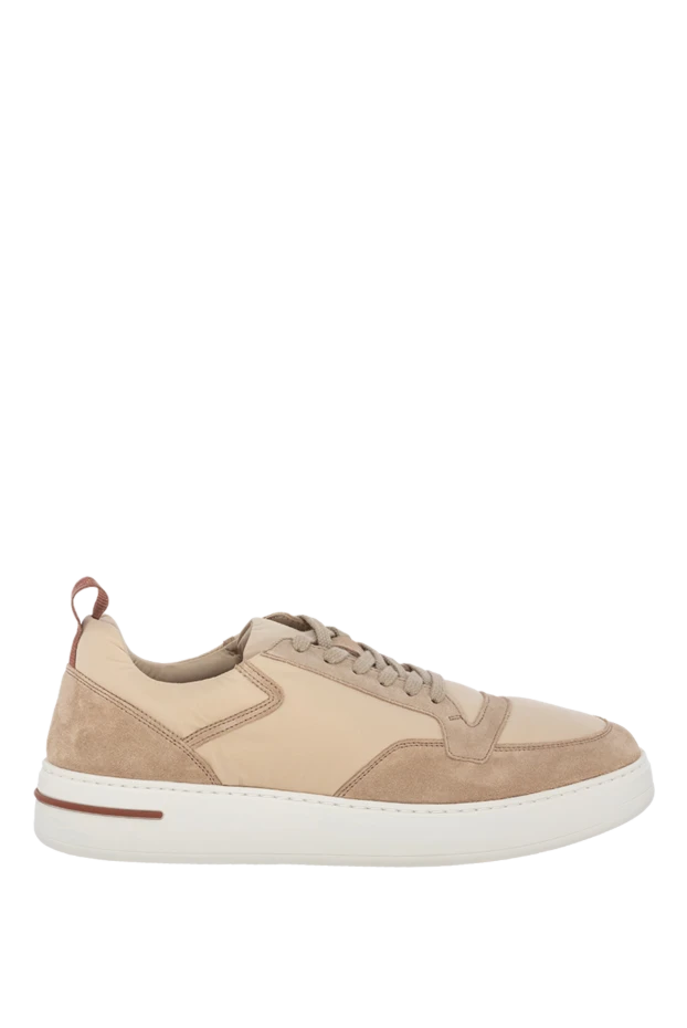 Loro Piana man beige nubuck and polyurethane sneakers for men купить с ценами и фото 174624 - photo 1