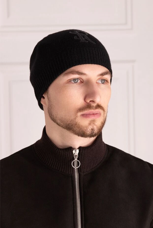 Stefano Ricci cashmere and crocodile leather hat black for men 174645 - photo 2