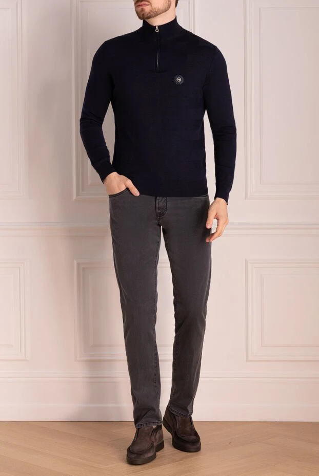 Тройер жүні және аллигатор терісі көк ерлер - фото 2