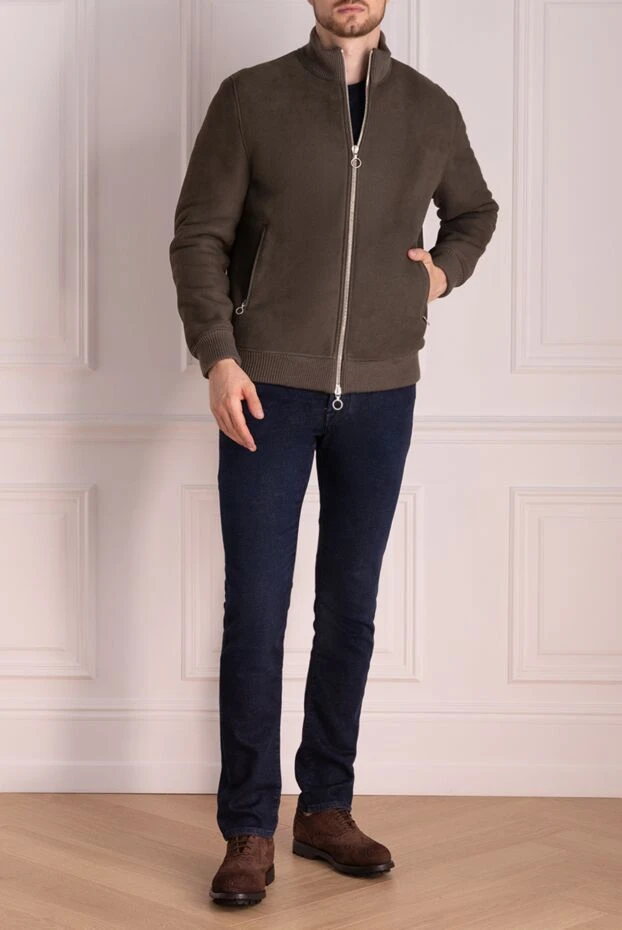 Seraphin дубленка из замши коричневая мужская 174656 - фото 2