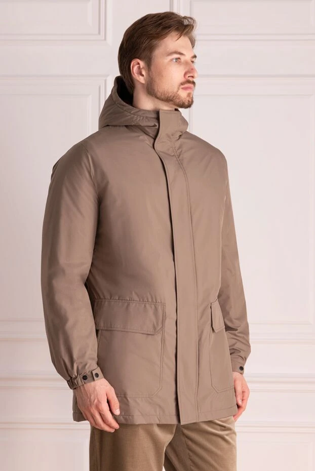 Seraphin brown mink fur-lined parka with a hood men's 174660 - photo 3