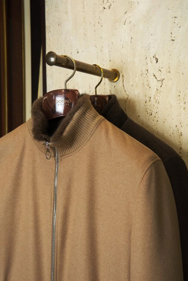 Seraphin brown cashmere jacket with mink fur men's 174668 - photo 3
