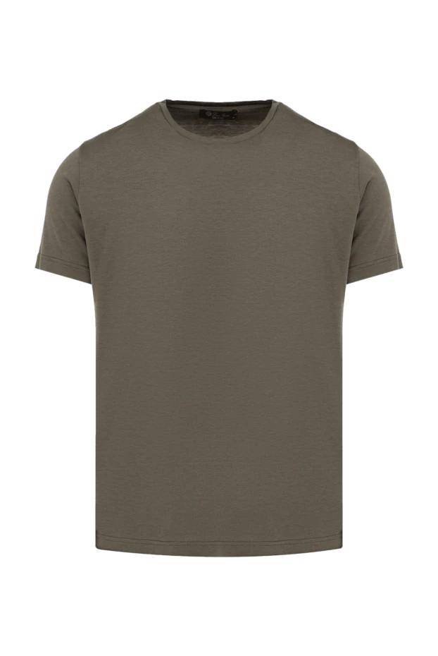 Loro Piana man t-shirt made of silk and cotton green for men купить с ценами и фото 174750 - photo 1