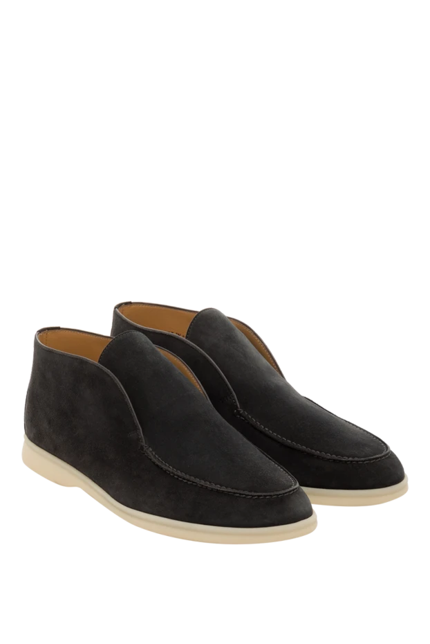 Loro Piana gray men's loafers made of suede 174754 - photo 3