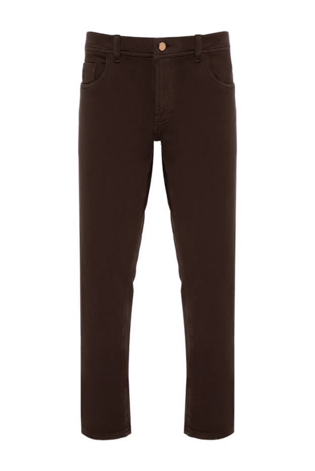 Scissor Scriptor man men's brown jeans made of cotton and polyurethane купить с ценами и фото 174775 - photo 1