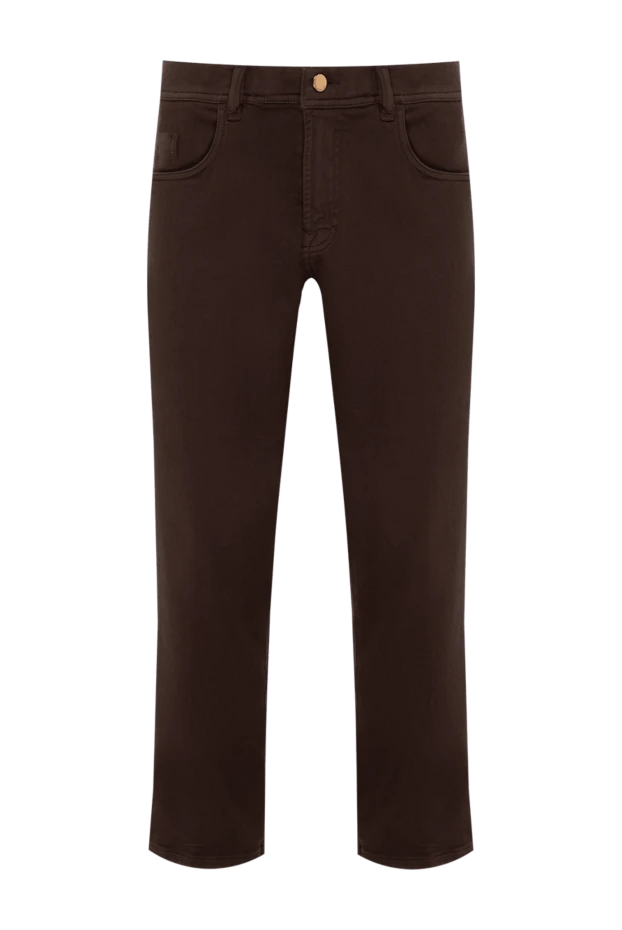 Scissor Scriptor man men's brown jeans made of cotton and polyurethane купить с ценами и фото 174776 - photo 1