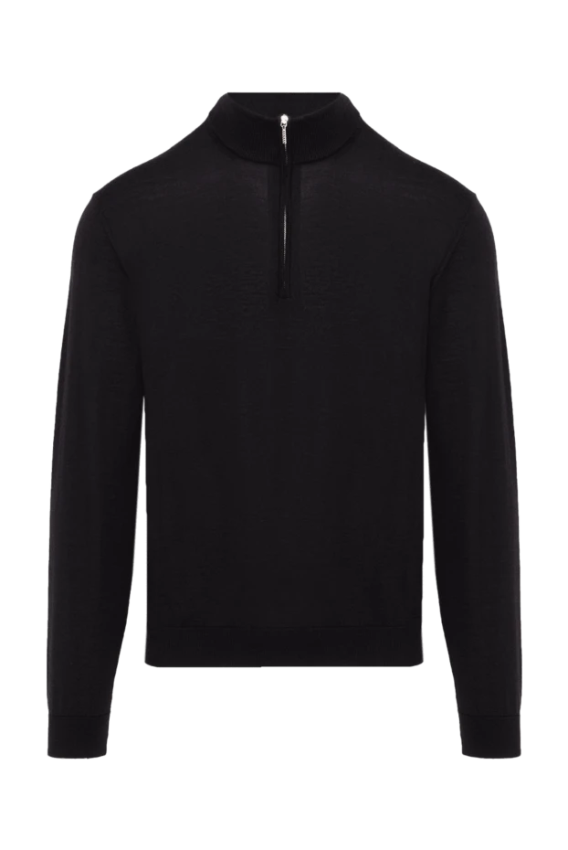 Cesare di Napoli man cashmere and silk troyer men's black купить с ценами и фото 174799 - photo 1