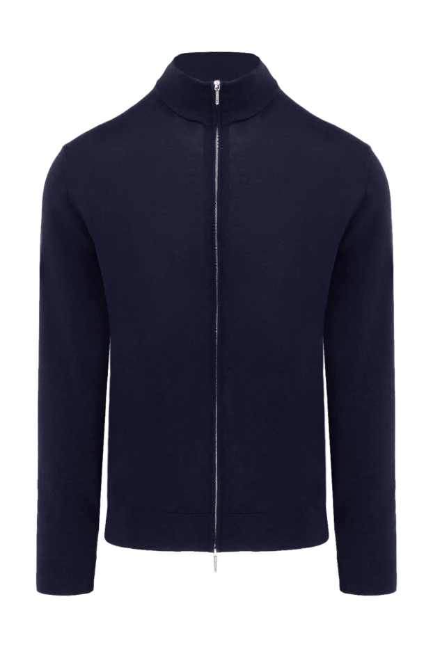 Cesare di Napoli man cashmere and silk cardigan men's blue купить с ценами и фото 174800 - photo 1