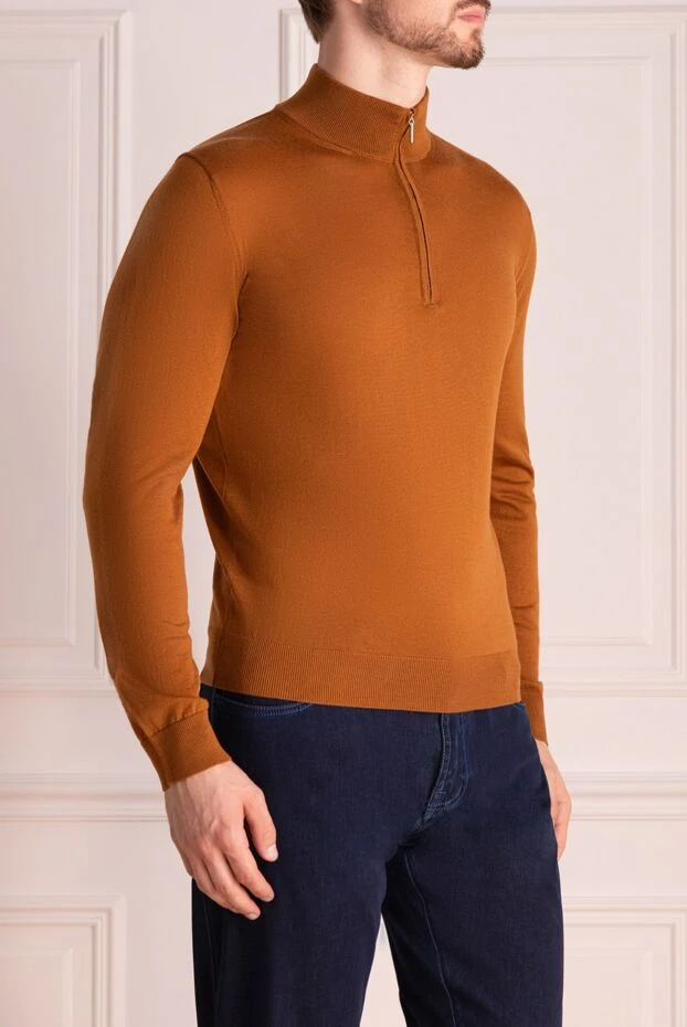 Cesare di Napoli тройер жүнінен жасалған ерлерге арналған қоңыр түсті 174816 - фото 3