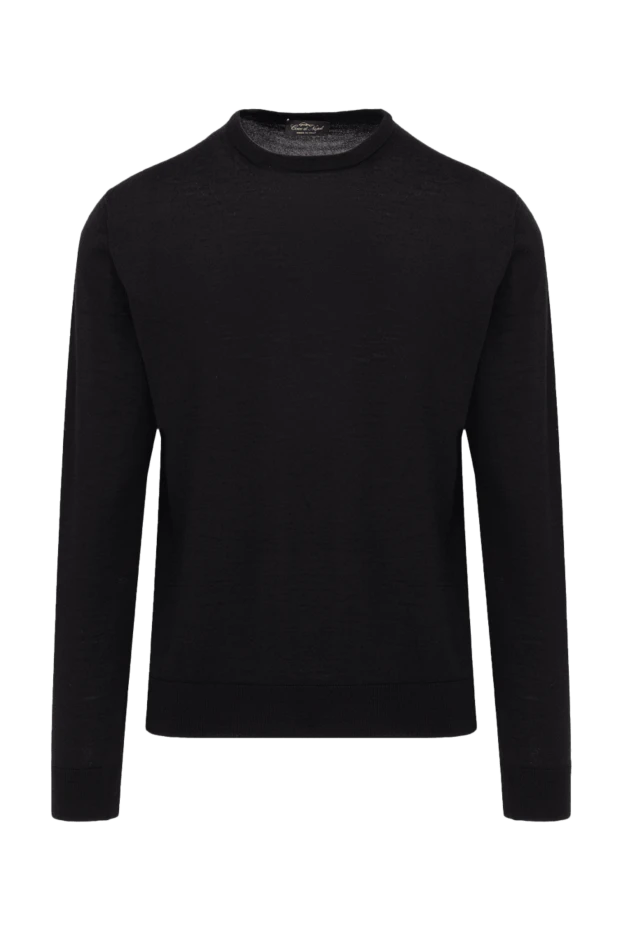 Cesare di Napoli man long sleeve wool jumper for men, black купить с ценами и фото 174821 - photo 1