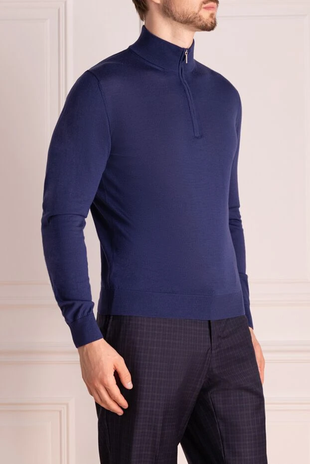 Cesare di Napoli man troyer wool men's blue купить с ценами и фото 174823 - photo 2