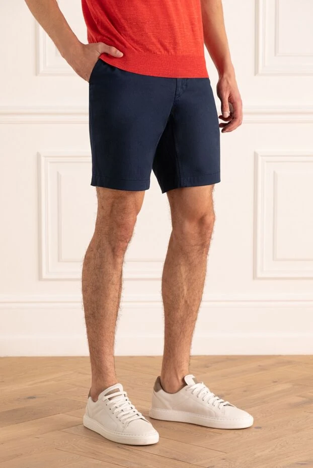 Zilli мужские шорты комфортные хлопковые насыщенного синего оттенка 174830 - фото 3