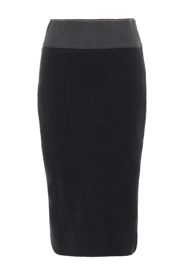 Юбка из хлопка серая женская - фото 1