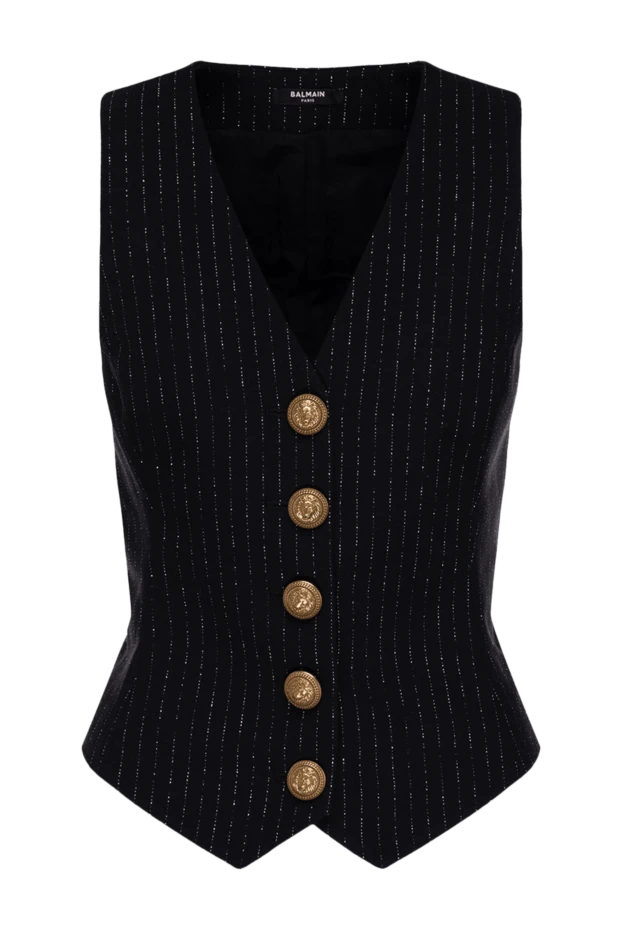 Balmain woman black wool vest for women купить с ценами и фото 174882 - photo 1