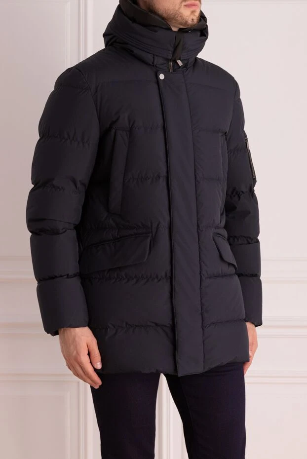 Moorer пуховик двухслойный из куртки и парки синий мужской 174911 - фото 3