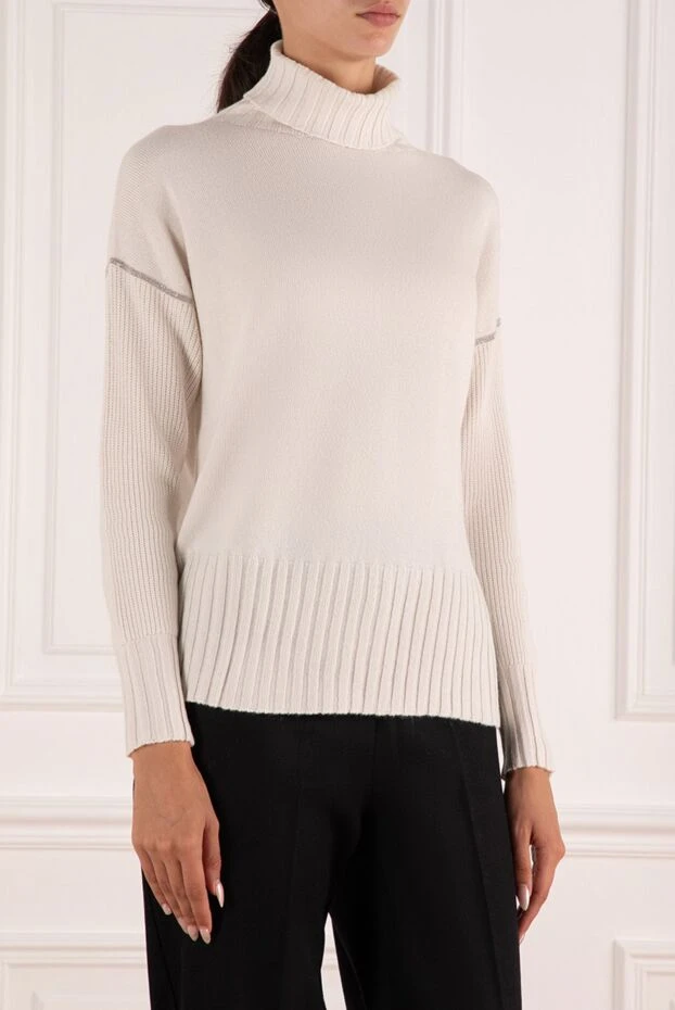 D.Exterior кең қырлы етегі бар текстуралы әшекейлі гольф
ақ 175017 - фото 3