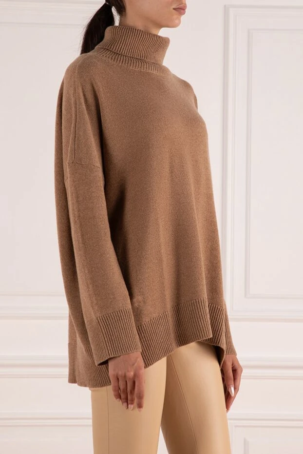 Max&Moi гольф из кашемира коричневый женский 175026 - фото 3