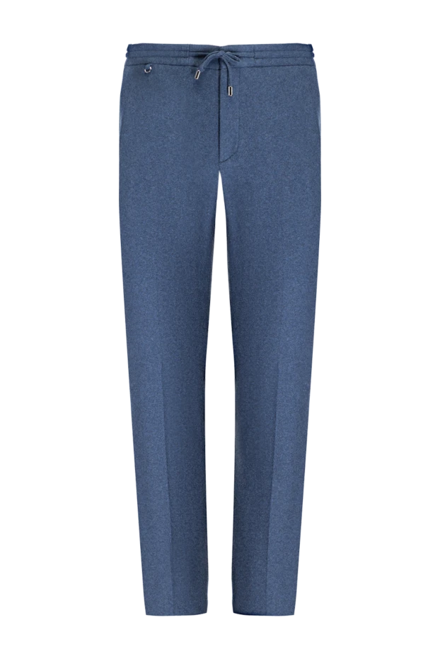 Stefano Ricci мақта мен кашемирден тігілген ерлер шалбары, көк түсті 175066 - фото 1