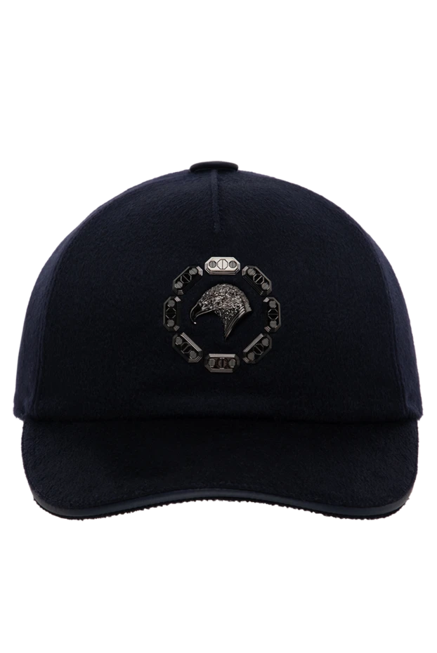 Stefano Ricci кепка из кашемира синяя мужская 175068 - фото 1