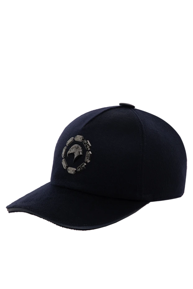 Stefano Ricci кепка из кашемира синяя мужская 175068 - фото 3