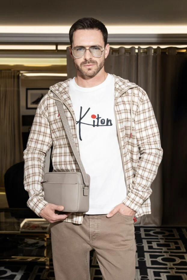 Kiton футболка свободного кроя хлопковая с фирменным принтом 
 175073 - фото 2