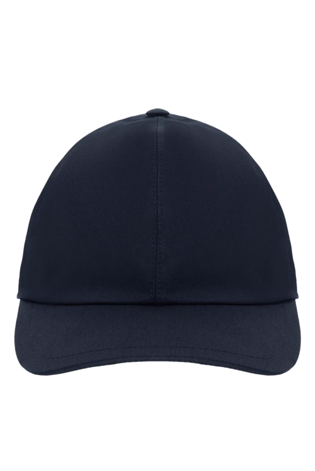 Cesare di Napoli man blue cotton cap for men купить с ценами и фото 175082 - photo 1