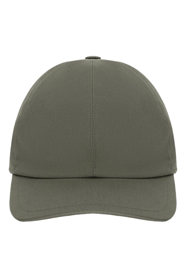 Cesare di Napoli man green cotton cap for men купить с ценами и фото 175084 - photo 1