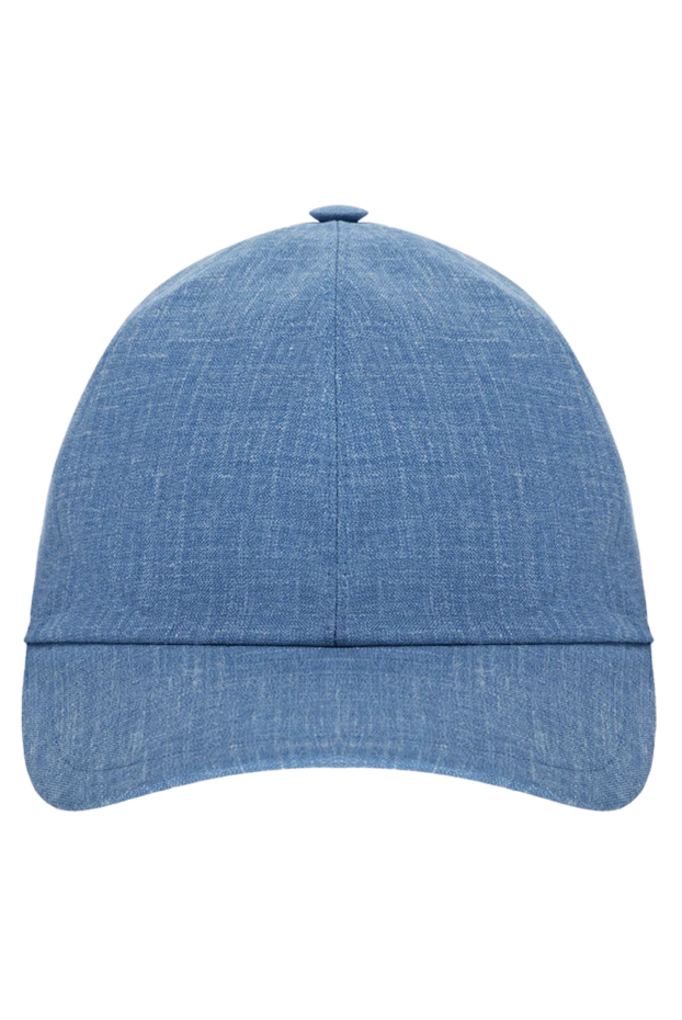 Cesare di Napoli man blue cotton cap for men купить с ценами и фото 175085 - photo 1