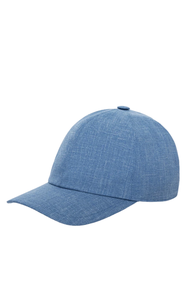 Cesare di Napoli cotton baseball cap in denim tone with texture 175085 - photo 3
