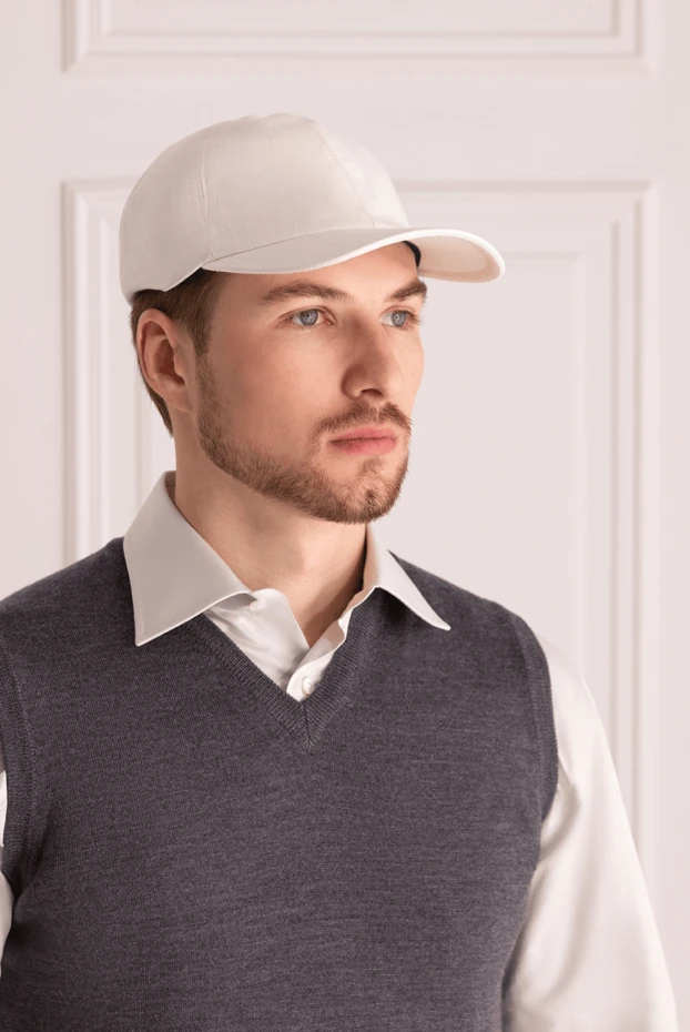 Cesare di Napoli man white men's cap купить с ценами и фото 175086 - photo 2