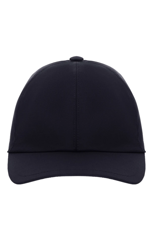 Cesare di Napoli man men's blue wool cap купить с ценами и фото 175088 - photo 1