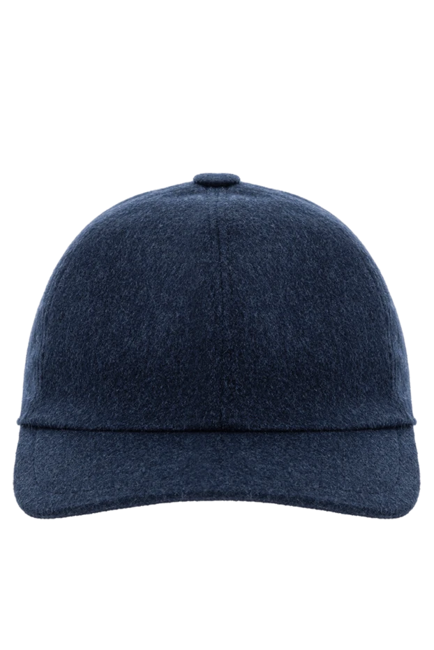 Cesare di Napoli man blue cashmere cap for men купить с ценами и фото 175091 - photo 1