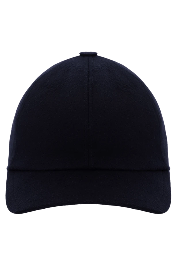 Cesare di Napoli man men's blue wool and cashmere cap купить с ценами и фото 175092 - photo 1