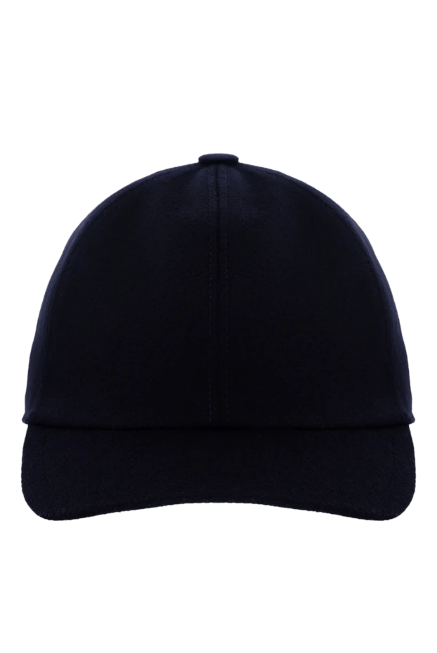 Cesare di Napoli man men's blue wool and cashmere cap купить с ценами и фото 175093 - photo 1