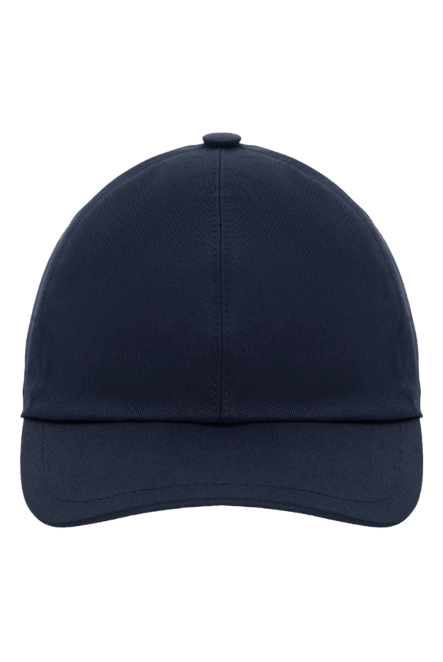 Cesare di Napoli man blue cotton cap for men купить с ценами и фото 175095 - photo 1