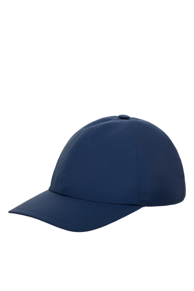 Cesare di Napoli man blue wool and polyamide cap for men купить с ценами и фото 175097 - photo 2