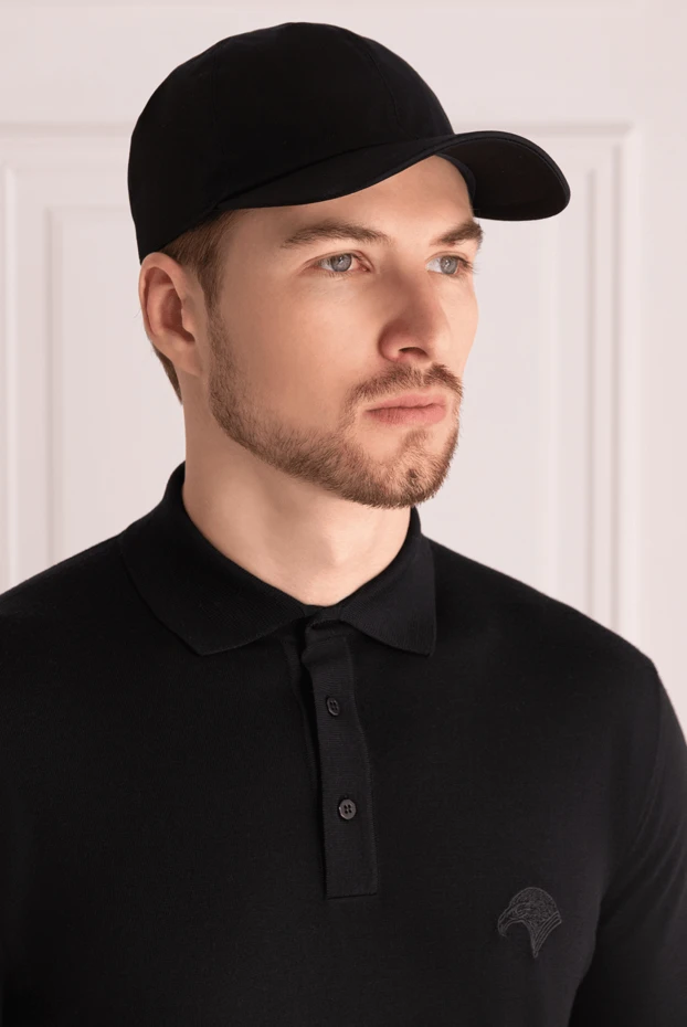 Cesare di Napoli man men's black cotton cap купить с ценами и фото 175098 - photo 2