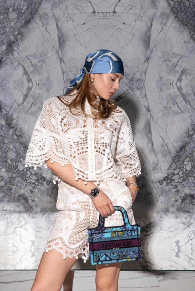 Сумки-тоут Book Tote из хлопка голубого цвета - фото 2