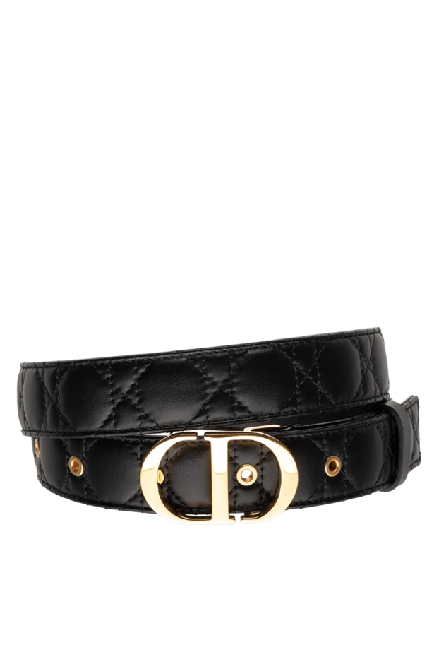 Dior woman black leather belt for women купить с ценами и фото 175117 - photo 1