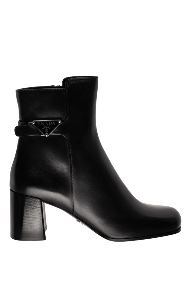 Prada woman women's black leather ankle boots купить с ценами и фото 175141 - photo 1