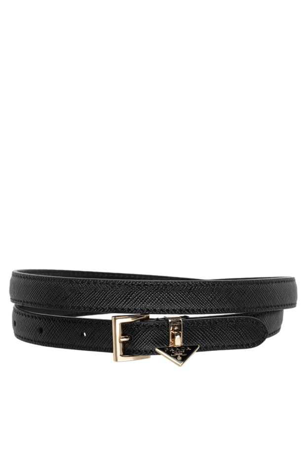 Prada woman black leather belt for women купить с ценами и фото 175157 - photo 1