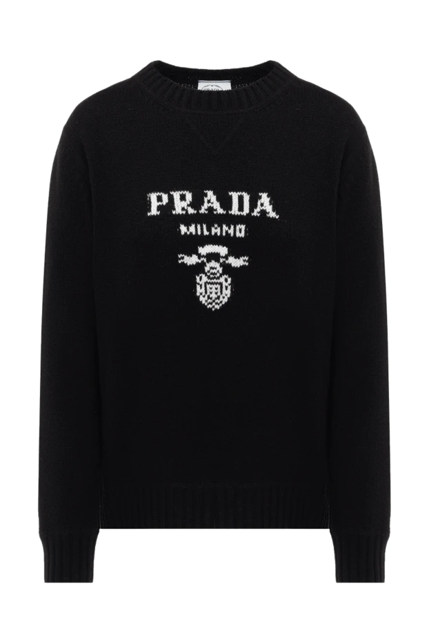 Prada женские джемпер из шерсти и кашемира черный женский купить с ценами и фото 175159 - фото 1