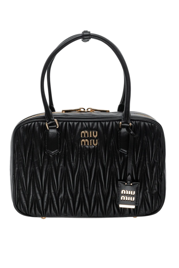 Miu Miu Әйелдер әйелдердің қара былғары сөмкесі купить с ценами и фото 175171 - фото 1