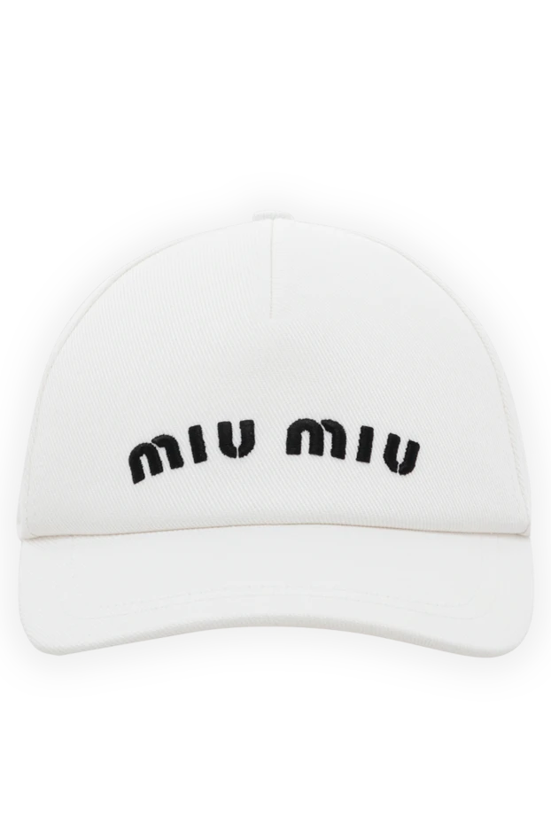 Miu Miu woman white cotton cap for women купить с ценами и фото 175176 - photo 1