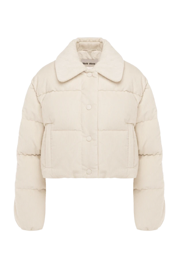 Miu Miu woman white cotton jacket for women купить с ценами и фото 175177 - photo 1