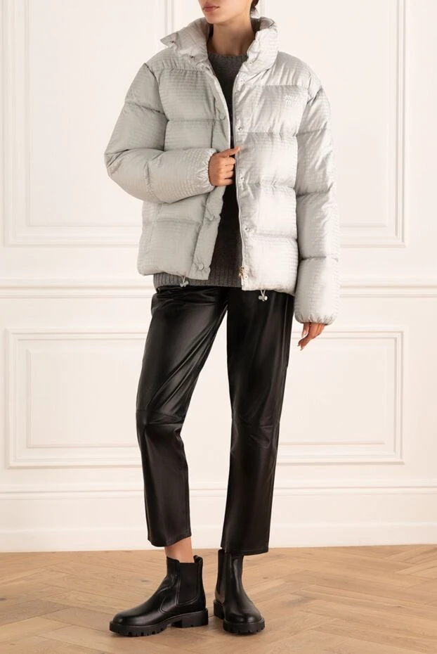 Miu Miu woman gray polyester down jacket купить с ценами и фото 175181 - photo 2