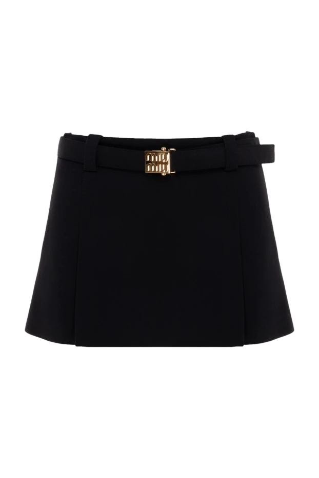 Miu Miu woman black wool skirt for women купить с ценами и фото 175183 - photo 1